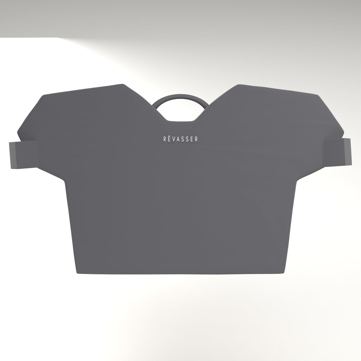 Cotton-silk polo with tonal embroidery, obsidian pearl